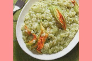 risotto con fiori di zucca