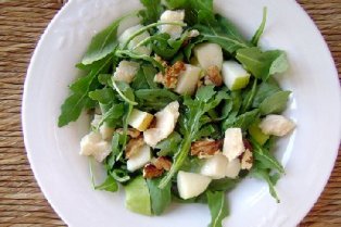 insalata di rucola, frutta e parmigiano